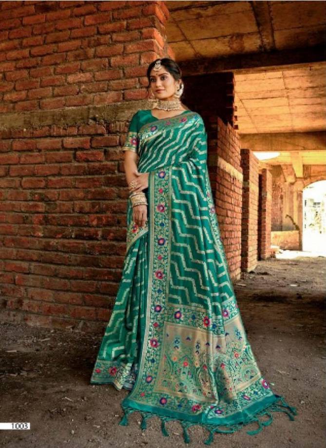 ShurtiTextile Latest Fancy Designer Festive Party Wear Pranchi Banarasi Saree Collection